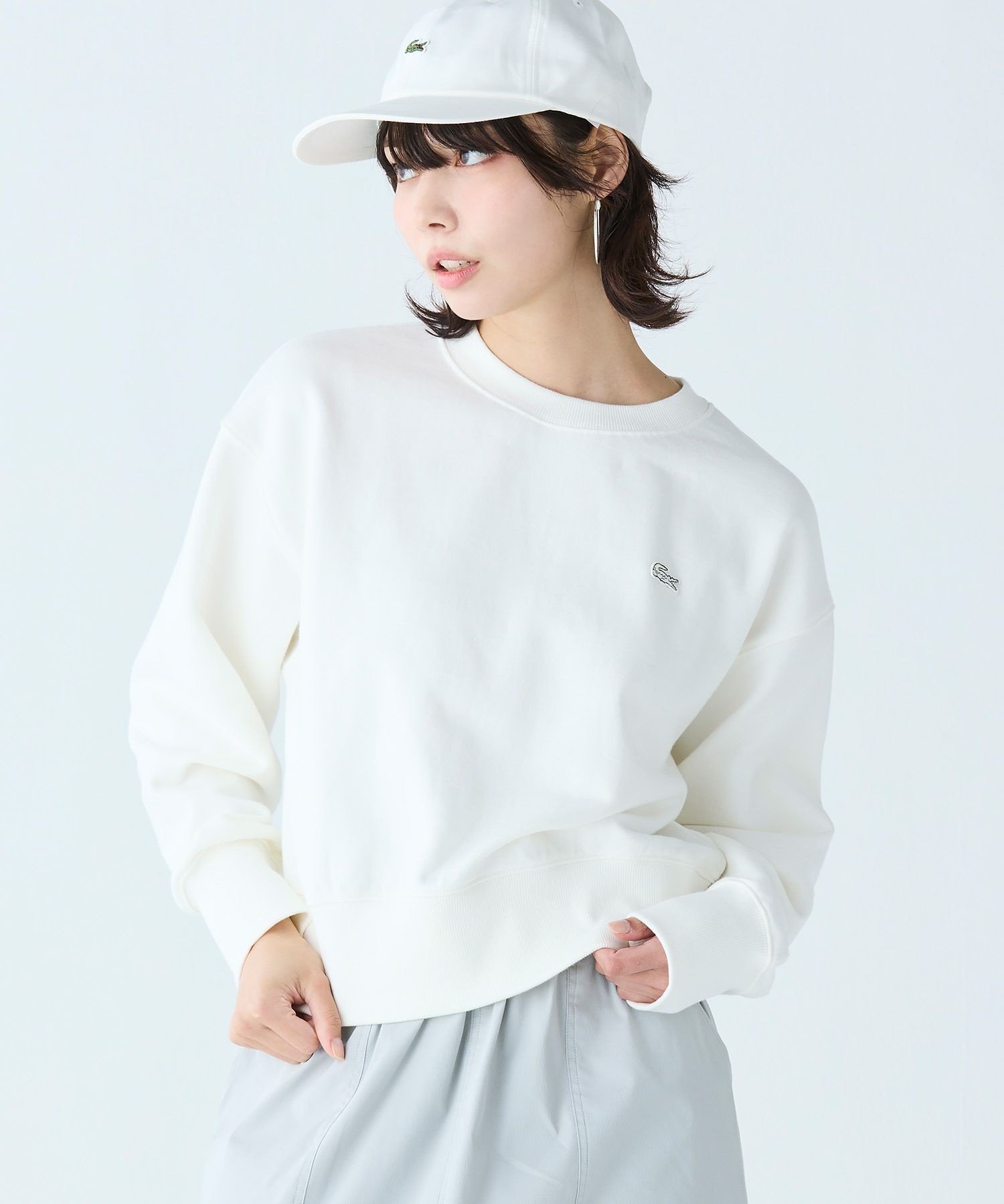【ラコステ/LACOSTE】のクロップドクルーネックスウェット 人気、トレンドファッション・服の通販 founy(ファニー) 　ファッション　Fashion　レディースファッション　Fashion for Women　トップス・カットソー　Cut & Sew Tops　レディースパーカー・カジュアルフーディー　Casual Hoodies & Sweatshirts　スウェット・クルーネックトップス　Sweatshirts & Crewnecks / Relaxed Fit Sweat Tops　クロップド　Cropped, Short Length　スウェット / スエット　Sweatshirt, Sweatwear　フィット　Fit, Slim Fit　ベーシック　Basic, Essential　リラックス　Relax, Relaxed Fit　 other-1|ID: prp329100004630406 ipo3291000000034253053
