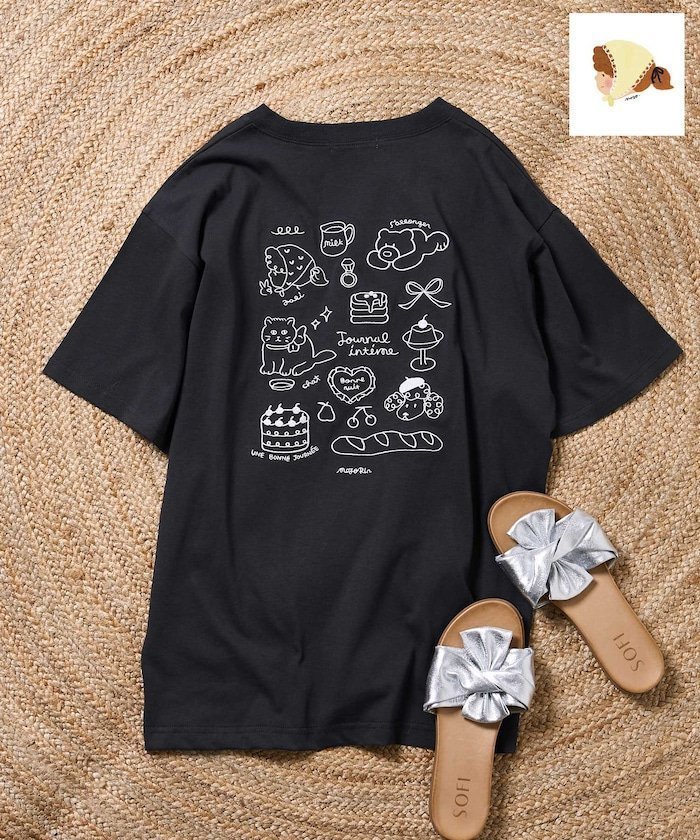 【フリークスストア/FREAK'S STORE】のMojopin バック刺繍Tシャツ 25SS インテリア・キッズ・メンズ・レディースファッション・服の通販 founy(ファニー) 　ファッション　Fashion　レディースファッション　Fashion for Women　トップス・カットソー　Cut & Sew Tops　シャツ・ブラウス・オフィスカジュアル　Elegant Blouses & Button-Ups　ロングTシャツ・Tシャツ　Longline T-Shirts & Tees　バッグ　Bags　2025年　2025　2025春夏・S/S　Spring/Summer 2025 SS25　イラスト　Illustration　モチーフ　Motif, Design Theme　ヴィンテージ　Vintage Style　夏　Summer　S/S・春夏　SS, Spring/Summer, Warm Season　チャコールグレー|ID: prp329100004630432 ipo3291000000034010049