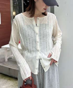 【チャオパニックティピー/CIAOPANIC TYPY】の針抜きシアー2wayスナップカーディガン 人気、トレンドファッション・服の通販 founy(ファニー) ファッション Fashion レディースファッション Fashion for Women トップス・カットソー Cut & Sew Tops カーディガン・羽織り Layered Style Cardigans カーディガン Cardigan, Knitwear キャミ Camisole, Cami Top コンパクト Compact, Small Size シアー Sheer, See-Through トレンド Trend, Trending Now フロント Front, Front Design ロング Long, Long-Length 楽ちん Easy Fit, Comfortable ワイド Wide, Wide Fit おすすめ Recommended / Our Picks 夏 Summer |ID:prp329100004630448