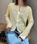 【チャオパニックティピー/CIAOPANIC TYPY】の針抜きシアー2wayスナップカーディガン 人気、トレンドファッション・服の通販 founy(ファニー) ファッション Fashion レディースファッション Fashion for Women トップス・カットソー Cut & Sew Tops カーディガン・羽織り Layered Style Cardigans カーディガン Cardigan, Knitwear キャミ Camisole, Cami Top コンパクト Compact, Small Size シアー Sheer, See-Through トレンド Trend, Trending Now フロント Front, Front Design ロング Long, Long-Length 楽ちん Easy Fit, Comfortable ワイド Wide, Wide Fit おすすめ Recommended / Our Picks 夏 Summer thumbnail イエロー|ID: prp329100004630448 ipo3291000000033578610