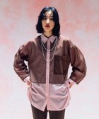 【レプシィム ローリーズファーム/LEPSIM LOWRYS FARM】のチュール重ねシャツチュニック ピンク25|ID: prp329100004630455 ipo3291000000033968816