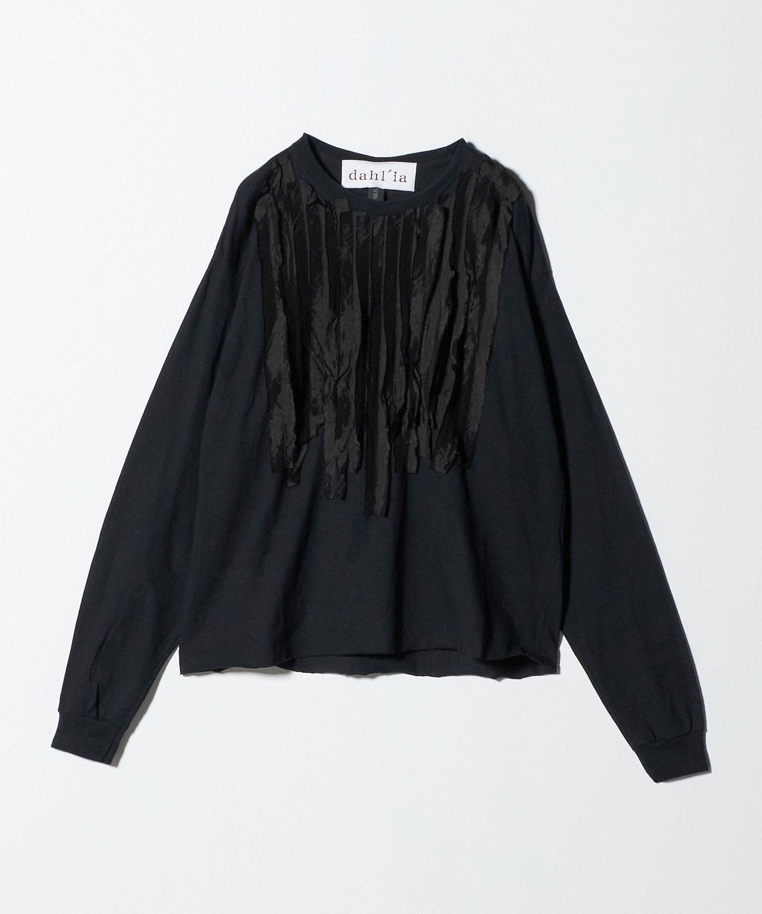 【ビューティ&ユース ユナイテッドアローズ/BEAUTY&YOUTH / UNITED ARROWS】のdahl ia リメイク ロングスリーブ カットソー インテリア・キッズ・メンズ・レディースファッション・服の通販 founy(ファニー) 　ファッション　Fashion　レディースファッション　Fashion for Women　トップス・カットソー　Cut & Sew Tops　カットソー・ベーシックTシャツ　Cut-and-Sewn Tops / Stretch Tees & Basics　カットソー　Cut and Sewn Top　スリーブ　Sleeve, Long Sleeve / Short Sleeve　バランス　Balance, Style Balance　ベーシック　Basic, Essential　ミックス　Mix, Mixed Style　リメイク　Remake, Reconstructed　ロング　Long, Long-Length　人気　Popular, Best Seller　BLACK|ID: prp329100004630462 ipo3291000000033305158