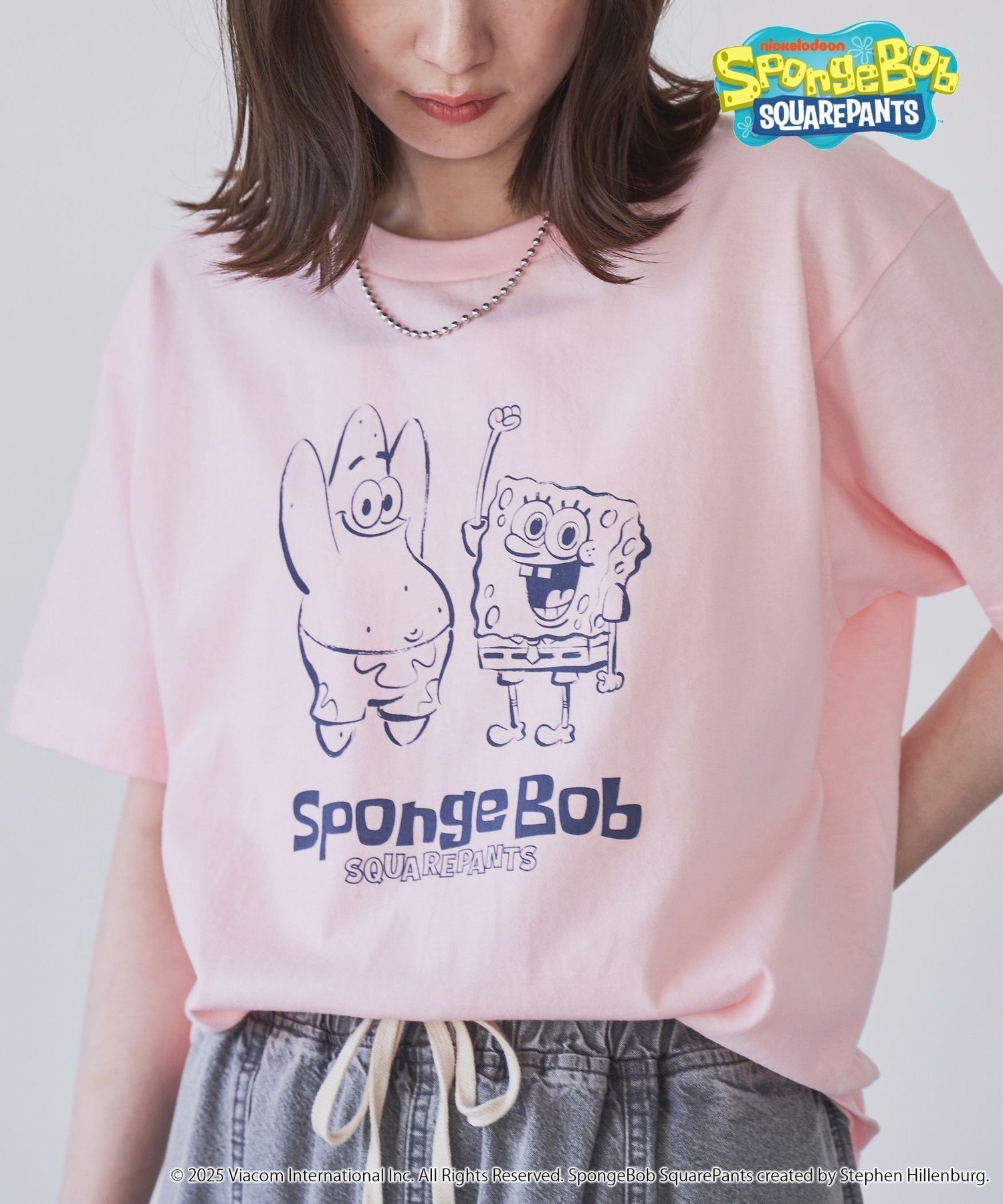 【コーエン/COEN】の【SpongeBob / スポンジ・ボブ 別注】グラフィックプリントUNI-Tシャツ インテリア・キッズ・メンズ・レディースファッション・服の通販 founy(ファニー) 　ファッション　Fashion　レディースファッション　Fashion for Women　トップス・カットソー　Cut & Sew Tops　シャツ・ブラウス・オフィスカジュアル　Elegant Blouses & Button-Ups　ロングTシャツ・Tシャツ　Longline T-Shirts & Tees　おすすめ　Recommended / Our Picks　グラフィック　Graphic, Graphic Design　コレクション　Collection, Seasonal Line　トレンド　Trend, Trending Now　プリント　Print, Printed Pattern　人気　Popular, Best Seller　別注　Limited Edition, Custom Order　夏　Summer　LT.PINK|ID: prp329100004630463 ipo3291000000033543704