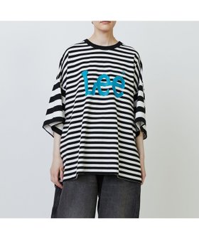 【フラボア/FRAPBOIS】のLee×FRAPBOIS BIGTシャツ 人気、トレンドファッション・服の通販 founy(ファニー) ファッション Fashion レディースファッション Fashion for Women トップス・カットソー Cut & Sew Tops シャツ・ブラウス・オフィスカジュアル Elegant Blouses & Button-Ups ロングTシャツ・Tシャツ Longline T-Shirts & Tees デニム Denim, Jeans Material フロント Front, Front Design プリント Print, Printed Pattern ボーダー Border, Stripe |ID:prp329100004630547