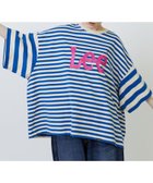 【フラボア/FRAPBOIS】のLee×FRAPBOIS BIGTシャツ 人気、トレンドファッション・服の通販 founy(ファニー) ファッション Fashion レディースファッション Fashion for Women トップス・カットソー Cut & Sew Tops シャツ・ブラウス・オフィスカジュアル Elegant Blouses & Button-Ups ロングTシャツ・Tシャツ Longline T-Shirts & Tees デニム Denim, Jeans Material フロント Front, Front Design プリント Print, Printed Pattern ボーダー Border, Stripe thumbnail ブルー|ID: prp329100004630547 ipo3291000000033572635
