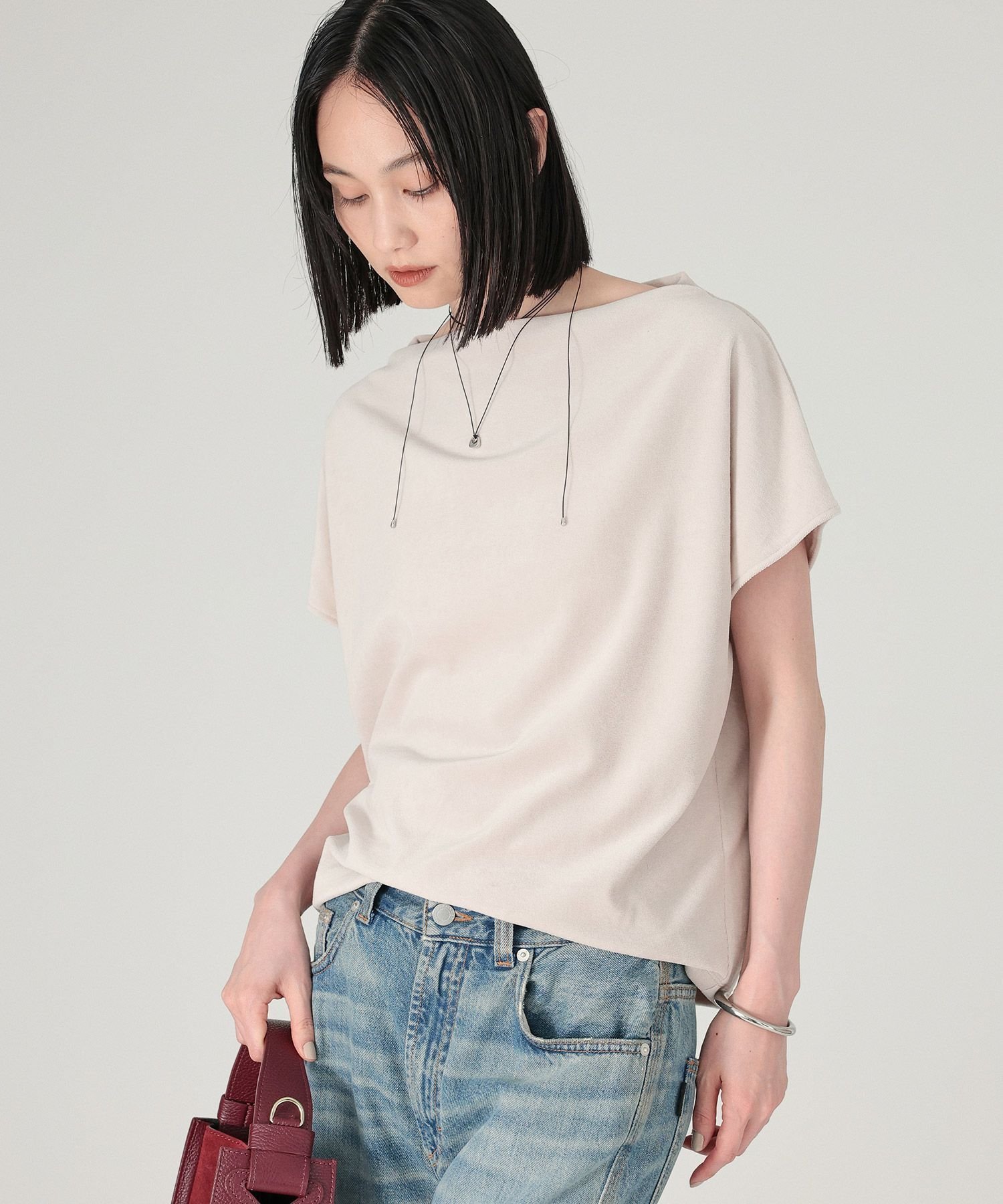 【バビロン/BABYLONE / KIDS】の【洗濯可】ベロアニュアンスカットソー 人気、トレンドファッション・服の通販 founy(ファニー) 　ファッション　Fashion　キッズファッション　Fashion for Kids　トップス・カットソー　Cut & Sew Tops　アシンメトリー　Asymmetrical Style　秋　Autumn　サロペット　Overalls, Salopette　スリーブ　Sleeve, Long Sleeve / Short Sleeve　デニム　Denim, Jeans Material　ドレープ　Drape, Draping Fabric　フレンチ　French, French Style　ベロア　Velour, Soft Velvet　再入荷　Restock / Back in Stock　夏　Summer　 other-1|ID: prp329100004630591 ipo3291000000033496910