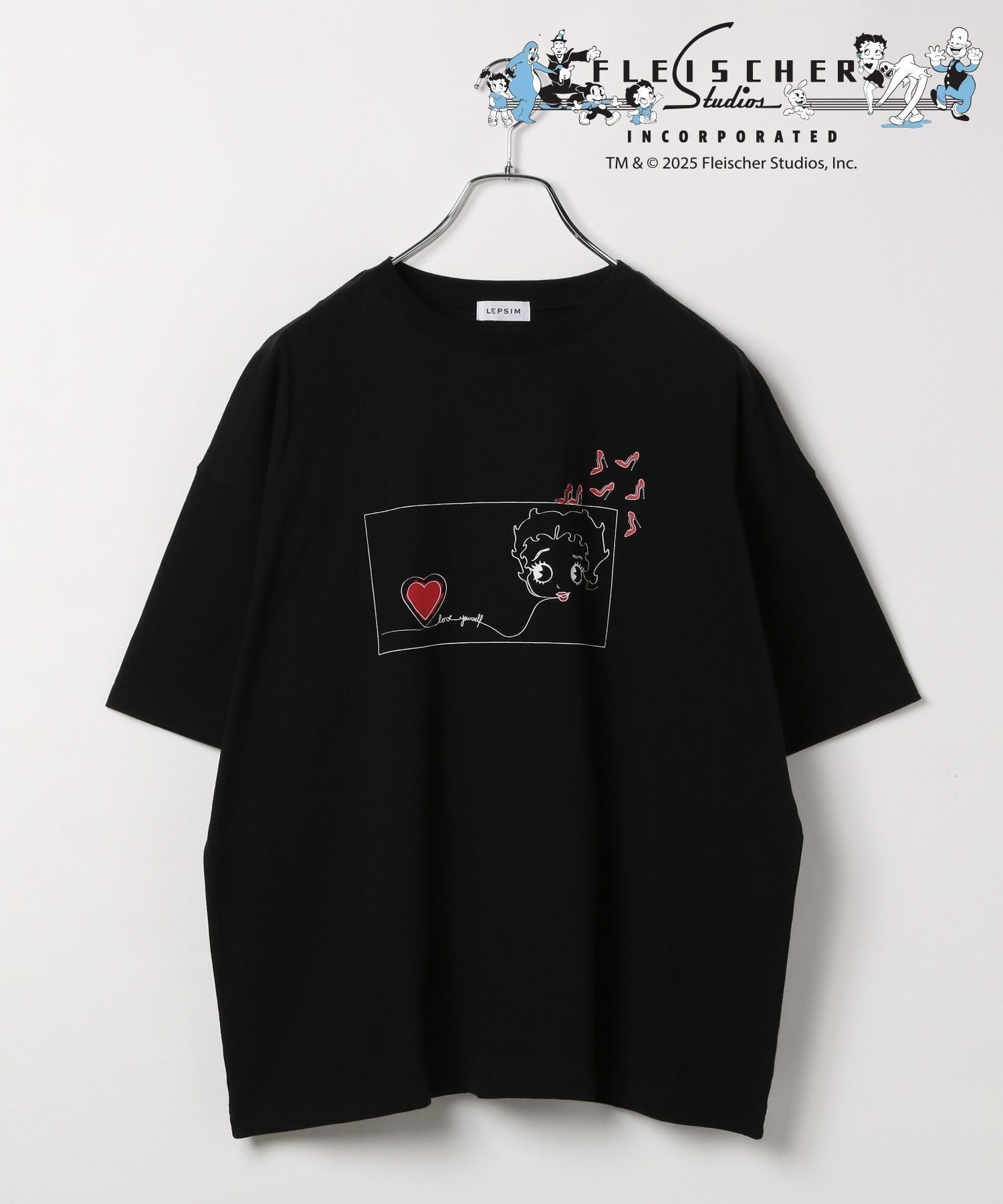 【レプシィム ローリーズファーム/LEPSIM LOWRYS FARM】の【BETTY BOOP(TM)】プリントBIGT インテリア・キッズ・メンズ・レディースファッション・服の通販 founy(ファニー) 　ファッション　Fashion　レディースファッション　Fashion for Women　グラフィック　Graphic, Graphic Design　プリント　Print, Printed Pattern　ブラック09|ID: prp329100004630694 ipo3291000000033312245