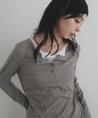 【リアン/Lian】のバイカラーヘンリーネックプルオーバー 人気、トレンドファッション・服の通販 founy(ファニー) ファッション Fashion レディースファッション Fashion for Women トップス・カットソー Cut & Sew Tops カジュアルプルオーバー・ニットトップス Pullovers & Knit Tops / Casual Pullovers thumbnail グレー|ID: prp329100004631043 ipo3291000000033436903