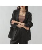 【グローバルワーク/GLOBAL WORK】のセミシアーダブルジャケット/580889 人気、トレンドファッション・服の通販 founy(ファニー) ファッション Fashion レディースファッション Fashion for Women アウター Coat / Outerwear Collection レディースジャケット・軽アウター Jackets インナー Innerwear シアー Sheer, See-Through ジャケット Jacket, Outerwear スリット Slit, Slit Detail ダブル Double, Double-Breasted ツイル Twist, Twisted Detail ワンポイント One Point, Statement Accent エレガント 上品 Elegant 秋 Autumn thumbnail ブラック09|ID: prp329100004631138 ipo3291000000033672325