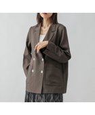 【グローバルワーク/GLOBAL WORK】のセミシアーダブルジャケット/580889 人気、トレンドファッション・服の通販 founy(ファニー) ファッション Fashion レディースファッション Fashion for Women アウター Coat / Outerwear Collection レディースジャケット・軽アウター Jackets インナー Innerwear シアー Sheer, See-Through ジャケット Jacket, Outerwear スリット Slit, Slit Detail ダブル Double, Double-Breasted ツイル Twist, Twisted Detail ワンポイント One Point, Statement Accent エレガント 上品 Elegant 秋 Autumn thumbnail モカ56|ID: prp329100004631138 ipo3291000000033672328