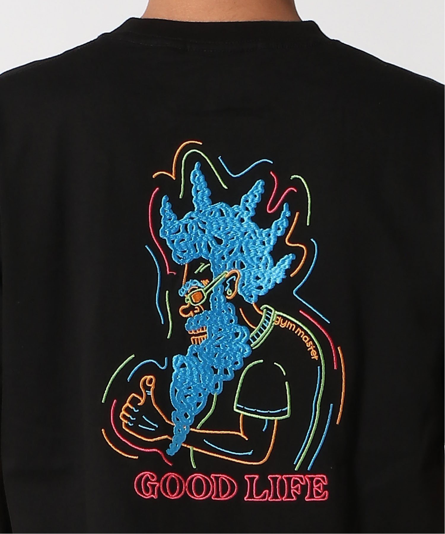 【ジムマスター/gym master / MEN】のgym master/7.4oz GOOD LIFE刺繍Tee インテリア・キッズ・メンズ・レディースファッション・服の通販 founy(ファニー) 　ファッション　Fashion　メンズファッション　Fashion for Men　春　Spring　秋　Autumn　カラフル　Colorful Design　クラシカル　Classical, Vintage-Inspired　シンプル　Simple, Minimal　スポーツ　Sports, Activewear　フロント　Front, Front Design　半袖　Short Sleeve, Half Sleeve　夏　Summer　ブラック|ID: prp329100004631254 ipo3291000000033320914