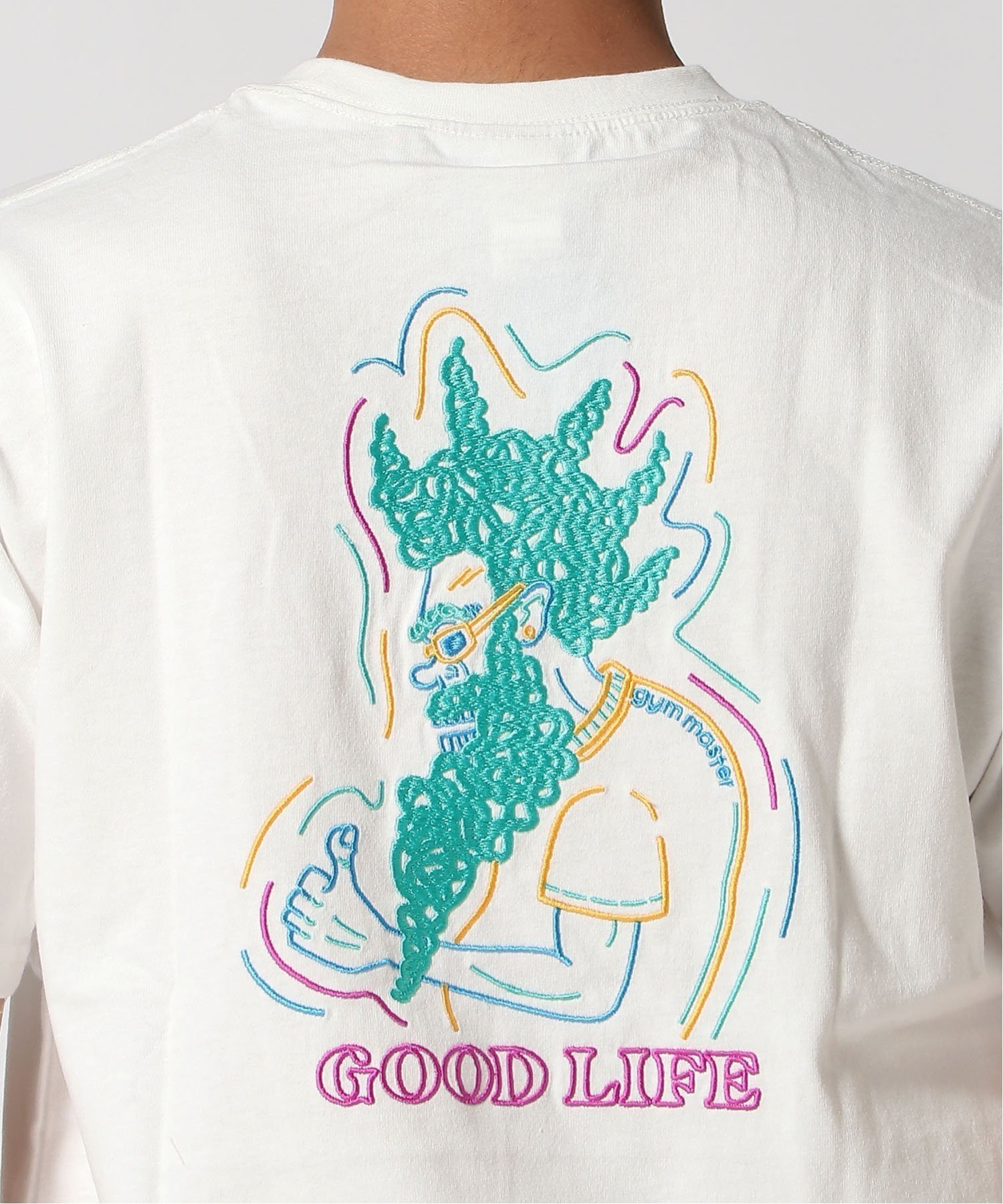 【ジムマスター/gym master / MEN】のgym master/7.4oz GOOD LIFE刺繍Tee インテリア・キッズ・メンズ・レディースファッション・服の通販 founy(ファニー) 　ファッション　Fashion　メンズファッション　Fashion for Men　春　Spring　秋　Autumn　カラフル　Colorful Design　クラシカル　Classical, Vintage-Inspired　シンプル　Simple, Minimal　スポーツ　Sports, Activewear　フロント　Front, Front Design　半袖　Short Sleeve, Half Sleeve　夏　Summer　ホワイト|ID: prp329100004631254 ipo3291000000033320919
