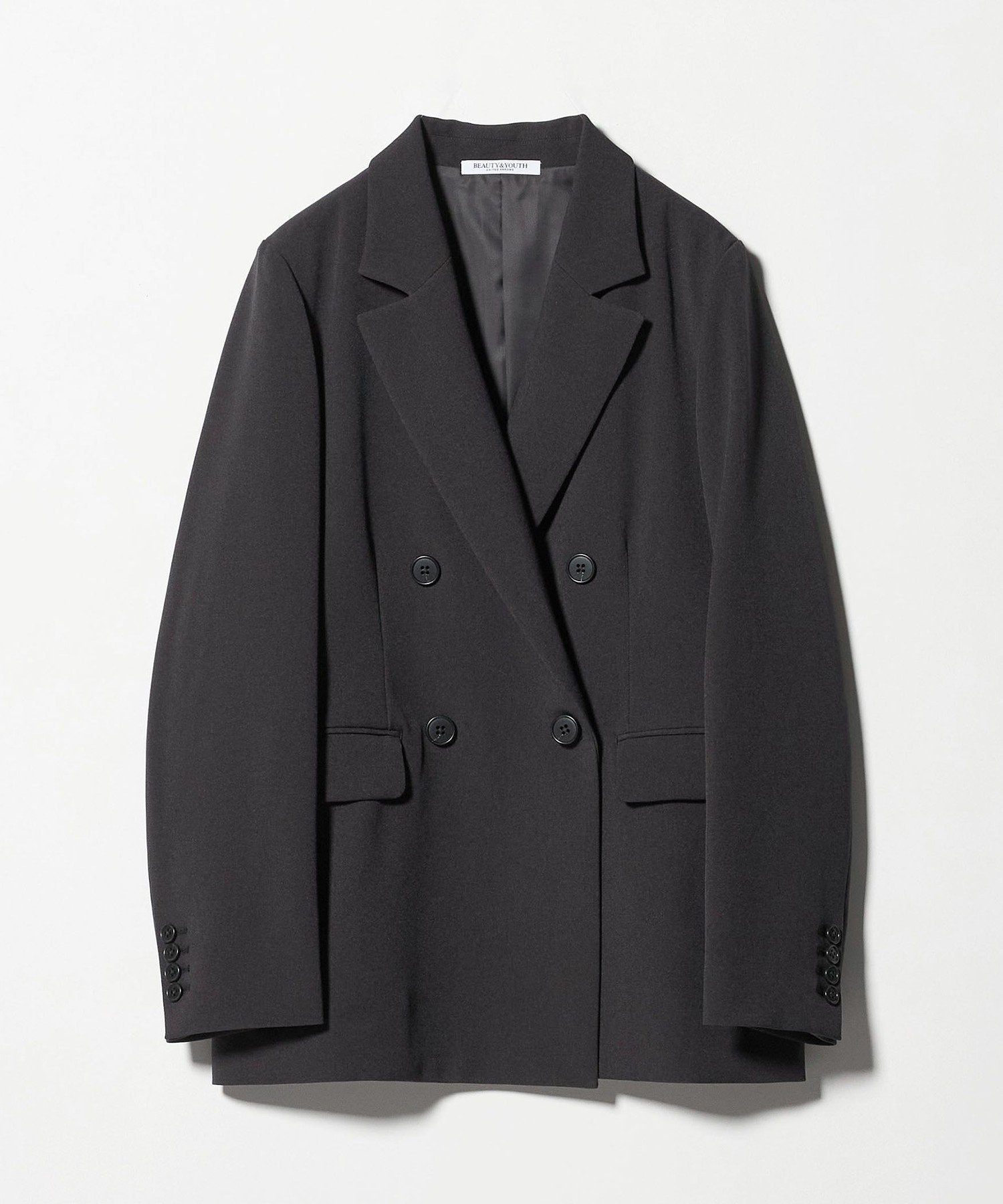 【ビューティ&ユース ユナイテッドアローズ/BEAUTY&YOUTH / UNITED ARROWS】のポリエステルブレンド ダブルジャケット インテリア・キッズ・メンズ・レディースファッション・服の通販 founy(ファニー) 　ファッション　Fashion　レディースファッション　Fashion for Women　アウター　Coat / Outerwear Collection　レディースジャケット・軽アウター　Jackets　インナー　Innerwear　ウォーム　Warm Fabric　春　Spring　ジャケット　Jacket, Outerwear　スニーカー　Sneakers, Trainers　セットアップ　Set-Up, Coordinated Outfit　ダブル　Double, Double-Breasted　デニム　Denim, Jeans Material　人気　Popular, Best Seller　バランス　Balance, Style Balance　マキシ　Maxi, Full Length　ワイド　Wide, Wide Fit　A/W・秋冬　Autumn/Winter　S/S・春夏　SS, Spring/Summer, Warm Season　おすすめ　Recommended / Our Picks　夏　Summer　エレガント 上品　Elegant　ビジネス 仕事 通勤　Business / Work / Commuting　DK.GRAY|ID: prp329100004631275 ipo3291000000033397160