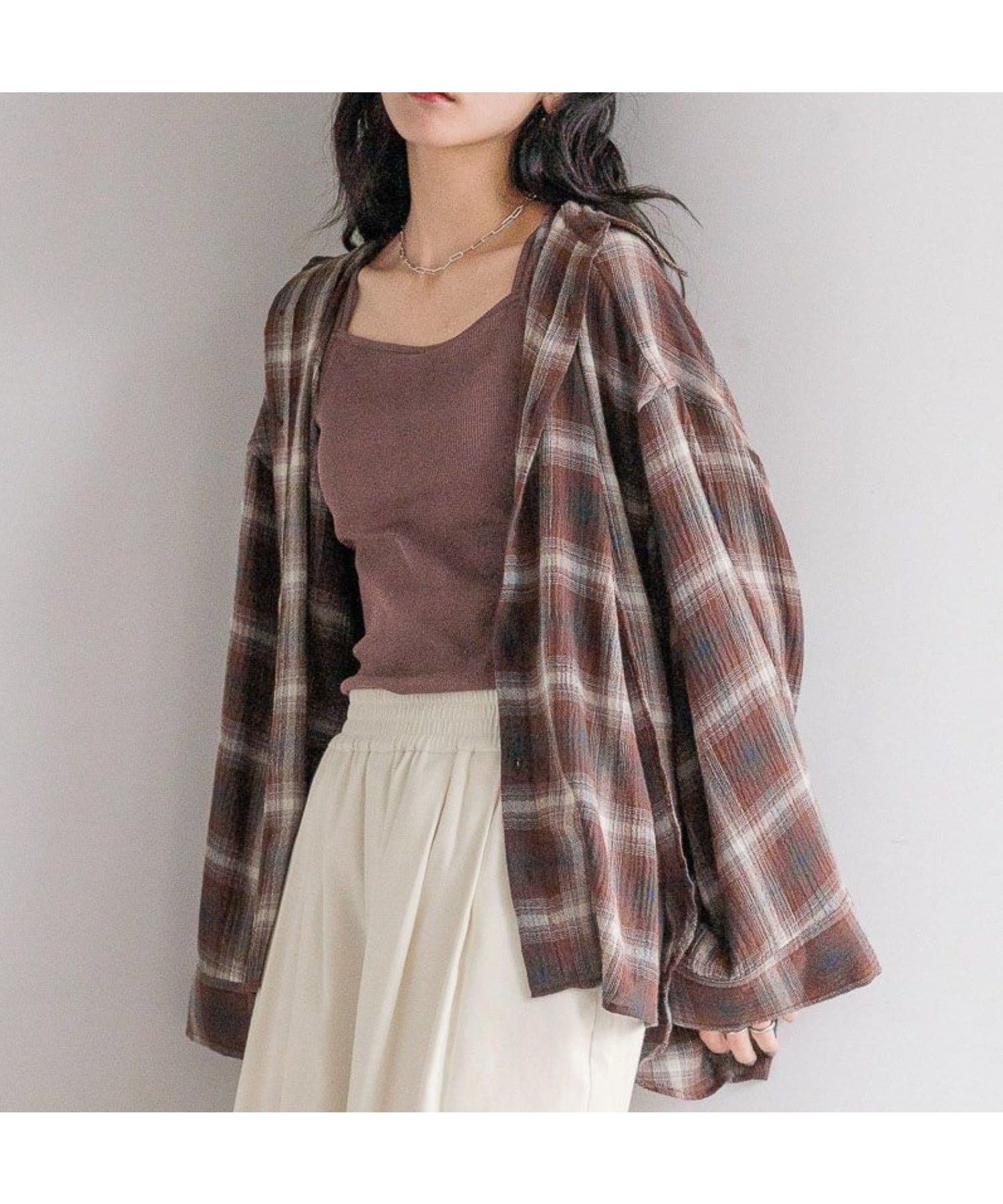 【ローリーズファーム/LOWRYS FARM】のオンブレチェックシャツ インテリア・キッズ・メンズ・レディースファッション・服の通販 founy(ファニー) 　ファッション　Fashion　レディースファッション　Fashion for Women　トップス・カットソー　Cut & Sew Tops　シャツ・ブラウス・オフィスカジュアル　Elegant Blouses & Button-Ups　おすすめ　Recommended / Our Picks　グラデーション　Gradient, Ombre　サマー　Summer, Summer Style　シンプル　Simple, Minimal　チェック　Check, Plaid, Tartan　ビスチェ　Bustier, Corset Top　レギュラー　Regular, Standard Fit　夏　Summer　秋　Autumn　レッド38|ID: prp329100004631364 ipo3291000000033415268