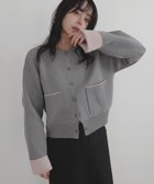 【リアン/Lian】のバイカラーニットカーディガン 人気、トレンドファッション・服の通販 founy(ファニー) ファッション Fashion レディースファッション Fashion for Women トップス・カットソー Cut & Sew Tops ニット Knit Tops & Sweaters カーディガン・羽織り Layered Style Cardigans 再入荷 Restock / Back in Stock 春 Spring thumbnail グレー|ID: prp329100004631388 ipo3291000000033503749