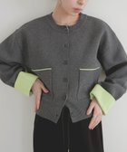 【リアン/Lian】のバイカラーニットカーディガン 人気、トレンドファッション・服の通販 founy(ファニー) ファッション Fashion レディースファッション Fashion for Women トップス・カットソー Cut & Sew Tops ニット Knit Tops & Sweaters カーディガン・羽織り Layered Style Cardigans thumbnail チャコールグレー|ID: prp329100004631388 ipo3291000000035180569