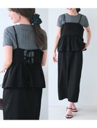 【コカ/COCA】のツイルペプラムキャミワンピース Black|ID: prp329100004631456 ipo3291000000033585120