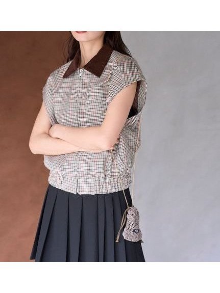【スナイデル/SNIDEL】のバリエジレブルゾン インテリア・キッズ・メンズ・レディースファッション・服の通販 founy(ファニー) 　ファッション　Fashion　レディースファッション　Fashion for Women　アウター　Coat / Outerwear Collection　ブルゾンジャケット・スポーティアウター　Blouson Jackets　トップス・カットソー　Cut & Sew Tops　ベスト&ジレ / 重ね着スタイル　Vests & Gilets　ヴィンテージ　Vintage Style　秋　Autumn　カットソー　Cut and Sewn Top　クラシカル　Classical, Vintage-Inspired　コーデュロイ　Corduroy, Cord Fabric　今季　This Season, Current Season　チェック　Check, Plaid, Tartan　トレンド　Trend, Trending Now　フェイクレザー　Faux Leather, PU Leather　フェミニン　Feminine, Girly　ブルゾン　Blouson, Bomber Jacket　おすすめ　Recommended / Our Picks　CHECK[931]|ID: prp329100004631461 ipo3291000000033324169