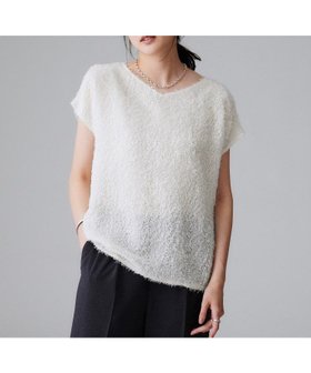 【アンタイトル/UNTITLED】の【セットアップ可/フリンジ】フェザーフレンチスリーブブラウス 人気、トレンドファッション・服の通販 founy(ファニー) ファッション Fashion レディースファッション Fashion for Women トップス・カットソー Cut & Sew Tops シャツ・ブラウス・オフィスカジュアル Elegant Blouses & Button-Ups おすすめ Recommended / Our Picks シアー Sheer, See-Through スリーブ Sleeve, Long Sleeve / Short Sleeve セットアップ Set-Up, Coordinated Outfit トレンド Trend, Trending Now バランス Balance, Style Balance フェザー Feather, Feather Detail フェミニン Feminine, Girly フリンジ Fringe, Tassel フレンチ French, French Style 夏 Summer 軽量 Lightweight, Ultra Light |ID:prp329100004631471