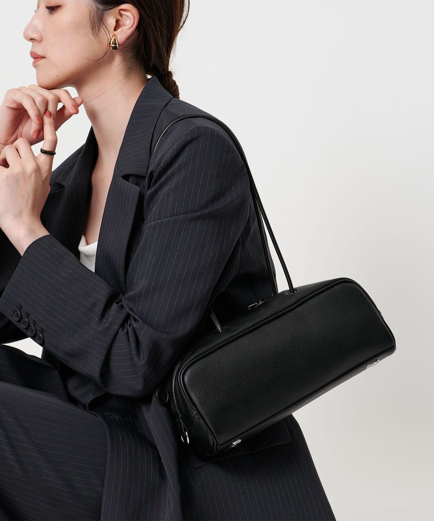 【ユナイテッドアローズ/UNITED ARROWS】のMyuQ KAKU WIDE バッグ インテリア・キッズ・メンズ・レディースファッション・服の通販 founy(ファニー) 　ファッション　Fashion　レディースファッション　Fashion for Women　バッグ　Bags　セットアップ　Set-Up, Coordinated Outfit　トレンド　Trend, Trending Now　ポケット　Pocket, Pocket Detail　BLACK|ID: prp329100004631488 ipo3291000000033325227