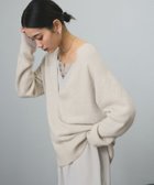 【サロン アダム エ ロペ/SALON adam et rope'】の【セットアップ対応】フォックスウールラメニットディープVネックプルオーバー オフホワイト(15)|ID: prp329100004631495 ipo3291000000033597389