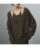 【サロン アダム エ ロペ/SALON adam et rope'】の【セットアップ対応】フォックスウールラメニットディープVネックプルオーバー ブラウン系(23)|ID: prp329100004631495 ipo3291000000033597391