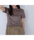 【ナチュラル ビューティー ベーシック/NATURAL BEAUTY BASIC】のラメボートネックカットソー ダークブラウン1|ID: prp329100004631791 ipo3291000000033562377