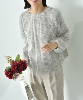 【インタープラネット/INTERPLANET】のカットツイード*チュールシアープルオーバー 人気、トレンドファッション・服の通販 founy(ファニー) ファッション Fashion レディースファッション Fashion for Women トップス・カットソー Cut & Sew Tops カジュアルプルオーバー・ニットトップス Pullovers & Knit Tops / Casual Pullovers 今季 This Season, Current Season 軽量 Lightweight, Ultra Light シアー Sheer, See-Through チュール Tulip, Tulip Motif ツイード Twill, Twill Weave トレンド Trend, Trending Now ベーシック Basic, Essential エレガント 上品 Elegant 結婚式 Wedding 披露宴 Wedding Reception 二次会 After Party |ID:prp329100004632009