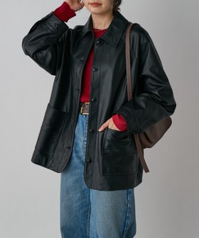 【リヴドロワ/RIVE DROITE】の【MONN. .(モン)】レザージャケット 人気、トレンドファッション・服の通販 founy(ファニー) ファッション Fashion レディースファッション Fashion for Women アウター Coat / Outerwear Collection レディースジャケット・軽アウター Jackets シンプル Simple, Minimal ジャケット Jacket, Outerwear スリーブ Sleeve, Long Sleeve / Short Sleeve パッチ Patch, Appliqué ポケット Pocket, Pocket Detail |ID:prp329100004632129