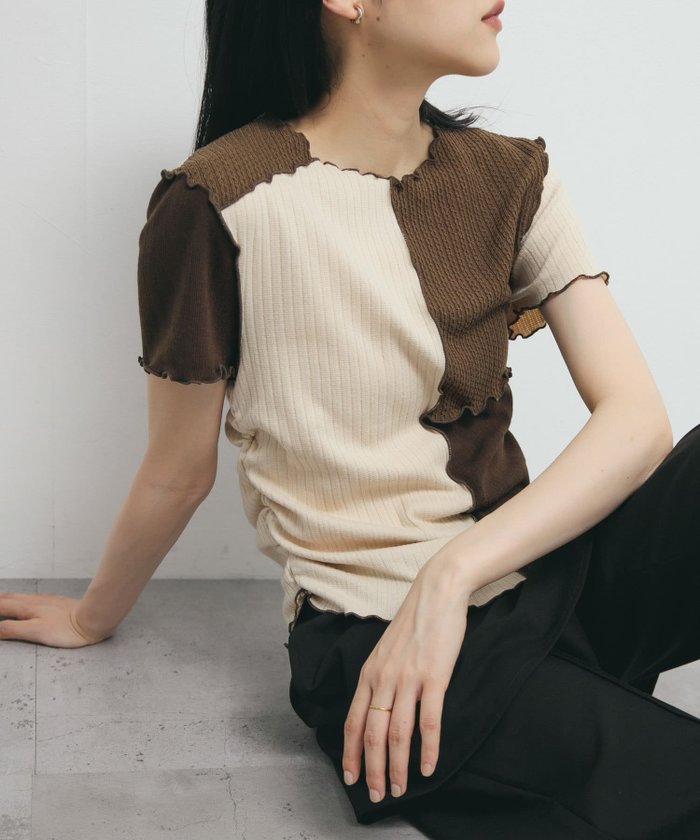 【ケービーエフ/KBF / URBAN RESEARCH】のMIXカラーパッチワークカットソー インテリア・キッズ・メンズ・レディースファッション・服の通販 founy(ファニー) https://founy.com/ ファッション Fashion レディースファッション Fashion for Women トップス・カットソー Cut & Sew Tops カットソー・ベーシックTシャツ Cut-and-Sewn Tops / Stretch Tees & Basics 2025年 2025 2025春夏・S/S Spring/Summer 2025 SS25 インナー Innerwear バランス Balance, Style Balance パッチワーク Patchwork, Mixed Fabric ボトム Bottoms, Lower Wear ワイド Wide, Wide Fit 夏 Summer S/S・春夏 SS, Spring/Summer, Warm Season |ID: prp329100004632218 ipo3291000000033910915