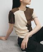 【ケービーエフ/KBF / URBAN RESEARCH】のMIXカラーパッチワークカットソー BROWN MIX|ID: prp329100004632218 ipo3291000000033910917