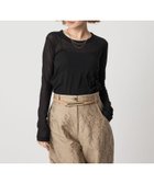 【ユナイテッドアローズ/UNITED ARROWS】のconte コットン シアー クルーネックカットソー 人気、トレンドファッション・服の通販 founy(ファニー) ファッション Fashion レディースファッション Fashion for Women トップス・カットソー Cut & Sew Tops カットソー・ベーシックTシャツ Cut-and-Sewn Tops / Stretch Tees & Basics シアー Sheer, See-Through シンプル Simple, Minimal ジャケット Jacket, Outerwear ロング Long, Long-Length thumbnail BLACK|ID: prp329100004632229 ipo3291000000033335456