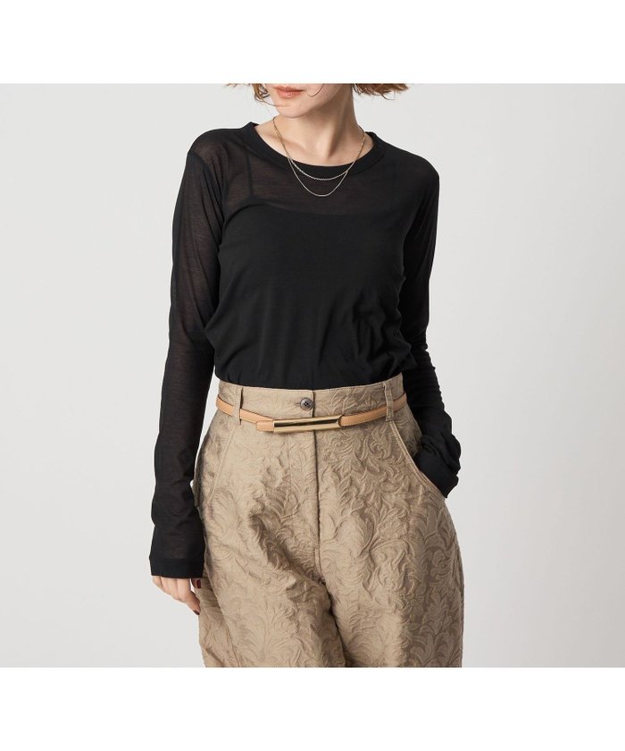【ユナイテッドアローズ/UNITED ARROWS】のconte コットン シアー クルーネックカットソー インテリア・キッズ・メンズ・レディースファッション・服の通販 founy(ファニー) https://founy.com/ ファッション Fashion レディースファッション Fashion for Women トップス・カットソー Cut & Sew Tops カットソー・ベーシックTシャツ Cut-and-Sewn Tops / Stretch Tees & Basics シアー Sheer, See-Through シンプル Simple, Minimal ジャケット Jacket, Outerwear ロング Long, Long-Length |ID: prp329100004632229 ipo3291000000033837090