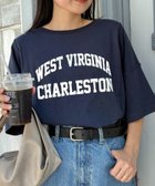 【チャオパニックティピー/CIAOPANIC TYPY】のUSAコットン切替プリントTee 人気、トレンドファッション・服の通販 founy(ファニー) ファッション Fashion レディースファッション Fashion for Women インナー Innerwear キャミワンピース Cami Dress, Slip Dress 切替 Switching, Contrast Panel シンプル Simple, Minimal デニム Denim, Jeans Material 定番 Standard, Basic Item フロント Front, Front Design プリント Print, Printed Pattern リラックス Relax, Relaxed Fit おすすめ Recommended / Our Picks thumbnail ネイビー|ID: prp329100004632252 ipo3291000000033644339