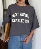 【チャオパニックティピー/CIAOPANIC TYPY】のUSAコットン切替プリントTee 人気、トレンドファッション・服の通販 founy(ファニー) ファッション Fashion レディースファッション Fashion for Women インナー Innerwear キャミワンピース Cami Dress, Slip Dress 切替 Switching, Contrast Panel シンプル Simple, Minimal デニム Denim, Jeans Material 定番 Standard, Basic Item フロント Front, Front Design プリント Print, Printed Pattern リラックス Relax, Relaxed Fit おすすめ Recommended / Our Picks thumbnail チャコールグレー|ID: prp329100004632252 ipo3291000000033644345