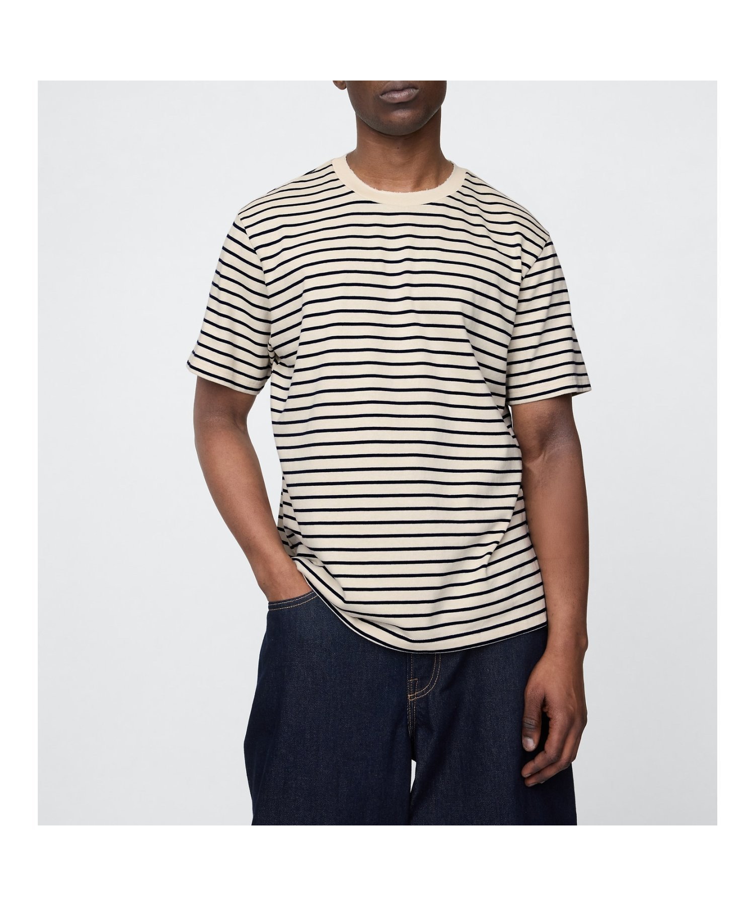 【ギャップ/GAP】のヘビーウェイト オリジナルTシャツ インテリア・キッズ・メンズ・レディースファッション・服の通販 founy(ファニー) 　ファッション　Fashion　レディースファッション　Fashion for Women　トップス・カットソー　Cut & Sew Tops　シャツ・ブラウス・オフィスカジュアル　Elegant Blouses & Button-Ups　ロングTシャツ・Tシャツ　Longline T-Shirts & Tees　半袖　Short Sleeve, Half Sleeve　NAVY_CHINO_STRIPE|ID: prp329100004632283 ipo3291000000033623791