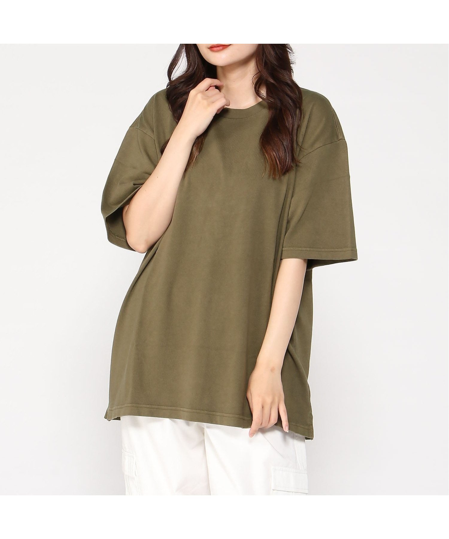 【ギャップ/GAP】のヘビーウェイト オリジナルTシャツ インテリア・キッズ・メンズ・レディースファッション・服の通販 founy(ファニー) 　ファッション　Fashion　レディースファッション　Fashion for Women　トップス・カットソー　Cut & Sew Tops　シャツ・ブラウス・オフィスカジュアル　Elegant Blouses & Button-Ups　ロングTシャツ・Tシャツ　Longline T-Shirts & Tees　半袖　Short Sleeve, Half Sleeve　DARK_OLIVE|ID: prp329100004632283 ipo3291000000033623800