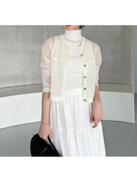【スナイデル/SNIDEL】 Sustainableメタルボタンシアーカーディガン人気、トレンドファッション・服の通販 founy(ファニー) ファッション Fashion レディースファッション Fashion for Women トップス・カットソー Cut & Sew Tops カーディガン・羽織り Layered Style Cardigans アンサンブル Ensemble Set インナー Innerwear ウェーブ Wavy Pattern カーディガン Cardigan, Knitwear シアー Sheer, See-Through ストレート Straight, Straight Cut ベーシック Basic, Essential ポケット Pocket, Pocket Detail ミックス Mix, Mixed Style メタル Metal, Metal Parts 無地 Plain, Solid Color おすすめ Recommended / Our Picks エレガント 上品 Elegant |ID:prp329100004632287