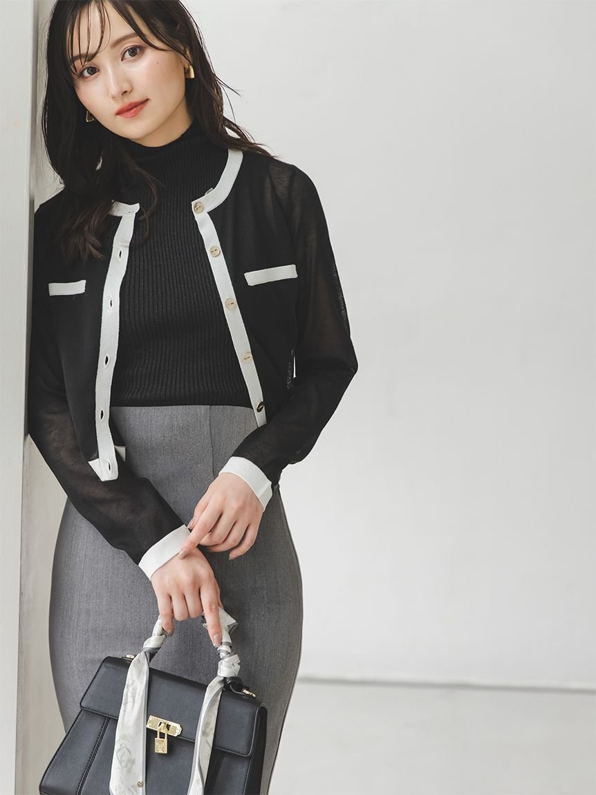 【スナイデル/SNIDEL】のSustainableメタルボタンシアーカーディガン インテリア・キッズ・メンズ・レディースファッション・服の通販 founy(ファニー) 　ファッション　Fashion　レディースファッション　Fashion for Women　トップス・カットソー　Cut & Sew Tops　カーディガン・羽織り　Layered Style Cardigans　アンサンブル　Ensemble Set　インナー　Innerwear　ウェーブ　Wavy Pattern　カーディガン　Cardigan, Knitwear　シアー　Sheer, See-Through　ストレート　Straight, Straight Cut　ベーシック　Basic, Essential　ポケット　Pocket, Pocket Detail　ミックス　Mix, Mixed Style　メタル　Metal, Metal Parts　無地　Plain, Solid Color　おすすめ　Recommended / Our Picks　エレガント 上品　Elegant　MIX[930]|ID: prp329100004632287 ipo3291000000033336317