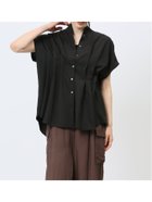 【タカキュー/TAKA-Q】のハンチ/HUNCH タックブラウス 人気、トレンドファッション・服の通販 founy(ファニー) ファッション Fashion レディースファッション Fashion for Women トップス・カットソー Cut & Sew Tops シャツ・ブラウス・オフィスカジュアル Elegant Blouses & Button-Ups トレンド Trend, Trending Now フィット Fit, Slim Fit 半袖 Short Sleeve, Half Sleeve リラックス Relax, Relaxed Fit エレガント 上品 Elegant thumbnail 05黒|ID: prp329100004632326 ipo3291000000033427271