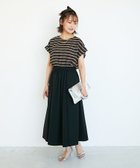【ルクールブラン/le.coeur blanc】のドビーボーダードッキングワンピース 人気、トレンドファッション・服の通販 founy(ファニー) ファッション Fashion レディースファッション Fashion for Women ワンピース Dresses おすすめ Recommended / Our Picks スリーブ Sleeve, Long Sleeve / Short Sleeve フレンチ French, French Style メッシュ Mesh, Net Fabric 夏 Summer 旅行 Travel 無地 Plain, Solid Color thumbnail ブラック柄|ID: prp329100004632333 ipo3291000000033427320