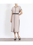 【ヴァン/Vin】のベルト付き配色パイピングワンピース ベージュ|ID: prp329100004632337 ipo3291000000033336800