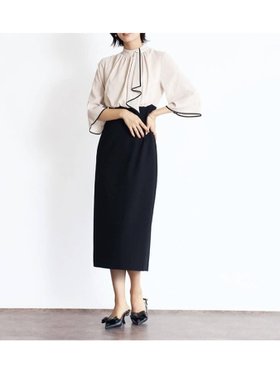 【ヴァン/Vin】のジャガードコンビワンピース 人気、トレンドファッション・服の通販 founy(ファニー) ファッション Fashion レディースファッション Fashion for Women ワンピース Dresses エレガント 上品 Elegant コンビ Combo, Combination Style ジョーゼット Georgette, Semi-Sheer Fabric スカーフ Scarf, Neckwear ドレープ Drape, Draping Fabric フィット Fit, Slim Fit ペンシル Pencil, Pencil Skirt |ID:prp329100004632339
