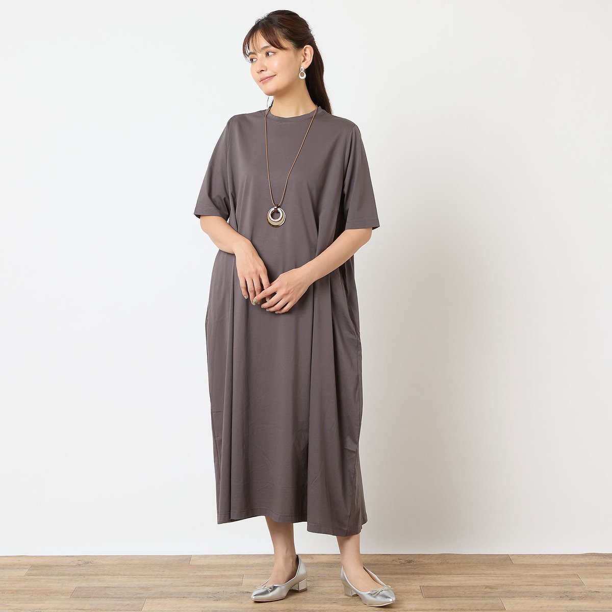 【ロブジェ/LOBJIE】の【一部店舗・WEB限定アイテム・洗える・綿100%】コクーンワンピース インテリア・キッズ・メンズ・レディースファッション・服の通販 founy(ファニー) 　ファッション　Fashion　レディースファッション　Fashion for Women　ワンピース　Dresses　おすすめ　Recommended / Our Picks　ポケット　Pocket, Pocket Detail　リゾート　Resort, Vacation Style　リラックス　Relax, Relaxed Fit　洗える　Machine Washable　グレー|ID: prp329100004632340 ipo3291000000033427357