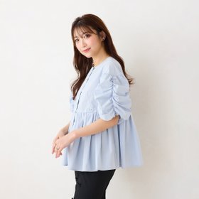 【ローズティアラ/Rose Tiara】のRose Tiara with M-StyleLuxe / 2WAYブラウス 人気、トレンドファッション・服の通販 founy(ファニー) ファッション Fashion レディースファッション Fashion for Women トップス・カットソー Cut & Sew Tops シャツ・ブラウス・オフィスカジュアル Elegant Blouses & Button-Ups ギャザー Gathered, Ruffled 切替 Switching, Contrast Panel スリーブ Sleeve, Long Sleeve / Short Sleeve バルーン Balloon, Balloon Silhouette フロント Front, Front Design ペプラム Peplum, Flared Hem リボン Ribbon, Bow |ID:prp329100004632381