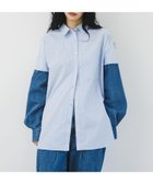 【ケービーエフ/KBF / URBAN RESEARCH】のデニムスリーブリメイクシャツ 人気、トレンドファッション・服の通販 founy(ファニー) ファッション Fashion レディースファッション Fashion for Women トップス・カットソー Cut & Sew Tops シャツ・ブラウス・オフィスカジュアル Elegant Blouses & Button-Ups 2025年 2025 2025-2026秋冬・A/W Autumn/Winter 2025–26 AW25–26 冬 Winter / This Winter ストライプ Stripe, Striped Pattern スラックス Slacks, Dress Pants デニム Denim, Jeans Material ドッキング Docking, Mixed Material パッチ Patch, Appliqué ベーシック Basic, Essential A/W・秋冬 Autumn/Winter thumbnail BLUE|ID: prp329100004632455 ipo3291000000033338231