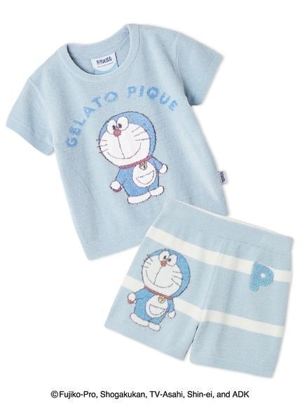 【ジェラート ピケ/gelato pique / KIDS】の【ドラえもん】【キッズ】ジャガードプルオーバー ショートパンツセット インテリア・キッズ・メンズ・レディースファッション・服の通販 founy(ファニー) 　ファッション　Fashion　キッズファッション　Fashion for Kids　トップス・カットソー　Cut & Sew Tops　ボトムス　Bottoms　キャラクター　Character, Licensed Characters　コレクション　Collection, Seasonal Line　ショート　Short, Short Length　スペシャル　Special, Limited Edition　セットアップ　Set-Up, Coordinated Outfit　人気　Popular, Best Seller　ベーシック　Basic, Essential　ボーダー　Border, Stripe　モチーフ　Motif, Design Theme　お家時間・ステイホーム　Stay Home / At Home　BLU[086]|ID: prp329100004632490 ipo3291000000033338674