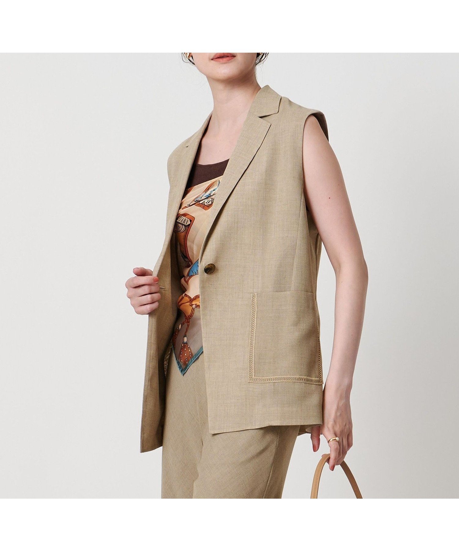 【ユナイテッドアローズ/UNITED ARROWS】のSpiree asami ベスト -防シワ ウォッシャブル- 人気、トレンドファッション・服の通販 founy(ファニー) 　ファッション　Fashion　レディースファッション　Fashion for Women　アウター　Coat / Outerwear Collection　トップス・カットソー　Cut & Sew Tops　ベスト&ジレ / 重ね着スタイル　Vests & Gilets　おすすめ　Recommended / Our Picks　インナー　Innerwear　ウォッシャブル　Machine Washable　セットアップ　Set-Up, Coordinated Outfit　パッチ　Patch, Appliqué　ベスト　Vest, Waistcoat　ポケット　Pocket, Pocket Detail　ミックス　Mix, Mixed Style　レース　Lace, Lace Fabric　エレガント 上品　Elegant　夏　Summer　 other-1|ID: prp329100004632528 ipo3291000000033339071