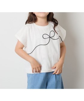 【アー ヴェー ヴェー/a.v.v / KIDS】の【接触冷感/ジメジメ対策】 100-160 リボンテープチュールドッキングTシャツ 人気、トレンドファッション・服の通販 founy(ファニー) ファッション Fashion キッズファッション Fashion for Kids ショート Short, Short Length チュール Tulip, Tulip Motif フロント Front, Front Design ベーシック Basic, Essential ボトム Bottoms, Lower Wear モノトーン Monotone, Black and White リボン Ribbon, Bow ワイド Wide, Wide Fit 再入荷 Restock / Back in Stock おすすめ Recommended / Our Picks 夏 Summer |ID:prp329100004632552