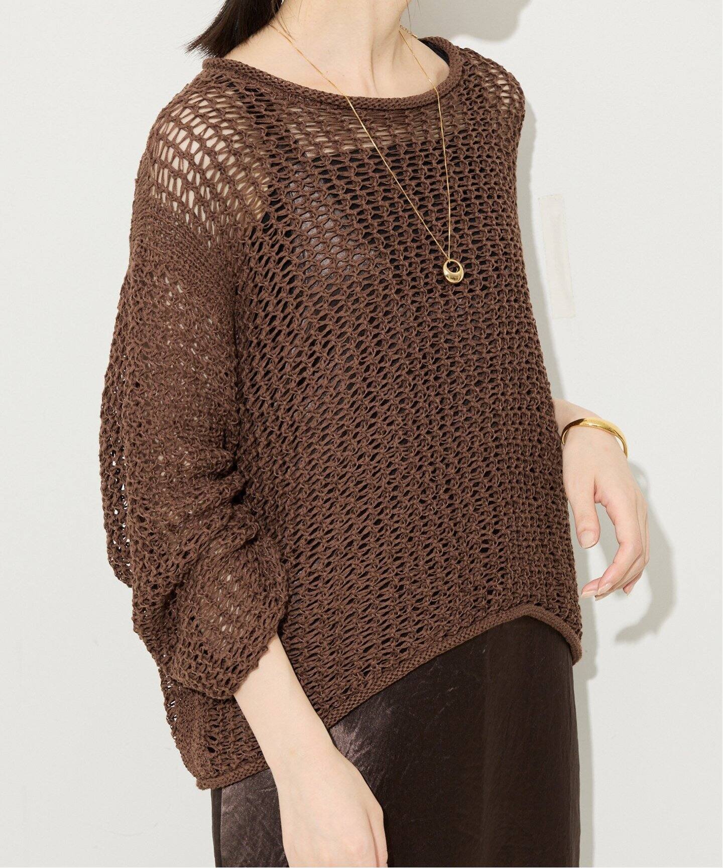 【スローブ イエナ/SLOBE IENA】のLOGAN/ローガン SLOBE別注 メッシュプルオーバー インテリア・キッズ・メンズ・レディースファッション・服の通販 founy(ファニー) 　ファッション　Fashion　レディースファッション　Fashion for Women　トップス・カットソー　Cut & Sew Tops　カジュアルプルオーバー・ニットトップス　Pullovers & Knit Tops / Casual Pullovers　メッシュ　Mesh, Net Fabric　別注　Limited Edition, Custom Order　ブラウン|ID: prp329100004632554 ipo3291000000033339335